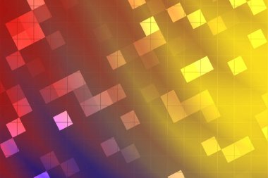 Soyut geometrik desen ve canlı renkler harmanlanarak dinamik bir görsel etki yaratıyor.