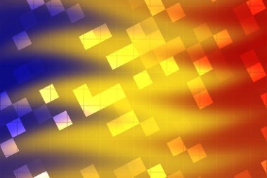 Değişken renklere sahip soyut geometrik desen dinamik bir akışla harmanlanıyor, arka planlar için uygun.