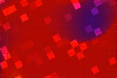 Canlı kırmızı ve mor renkli soyut geometrik desen dinamik bir arkaplan tasarımı oluşturur
