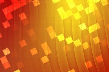 Kırmızı ve sarı renkli soyut geometrik desen dinamik bir görsel etki yaratıyor.