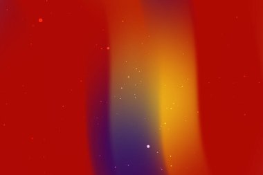 Canlı kırmızı, turuncu ve mor renklere sahip soyut eğimli arka plan, dağınık yıldızların yer aldığı