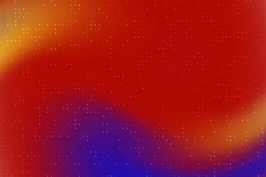 Sıcak kırmızı ve soğuk mavi tonlara sahip soyut bir gradyan, canlı bir atmosfer yaratıyor.