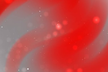 Yumuşak girdaplar ve parlak küreler ile soyut kırmızı ve gri arka plan rüya gibi bir atmosfer yaratıyor.