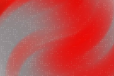 Yaratıcı tasarım kullanımı için ince noktalı desenlere sahip soyut kırmızı ve gri eğimli arkaplan