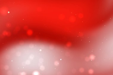 Yumuşak bokeh ışıkları olan soyut kırmızı ve beyaz arkaplan rüya gibi bir atmosfer yaratıyor