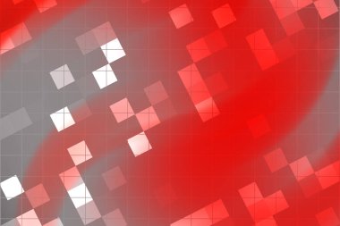 Izgara desenli soyut kırmızı ve beyaz geometrik arkaplan, dijital tasarım projeleri için ideal