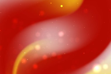 Soyut kırmızı ve sarı kıvrımlı arka plan yumuşak parlayan ışıklar, festival tasarımları için ideal