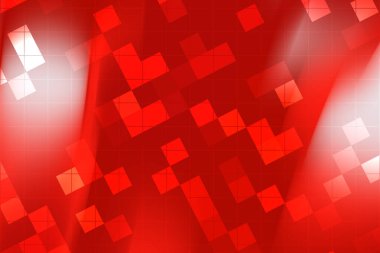 Dijital tasarım projeleri için uygun geometrik şekil ve gradyan içeren soyut kırmızı arkaplan