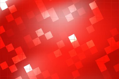 Modern tasarım projeleri için ideal geometrik modeller ve yumuşak gradyanlarla soyut kırmızı arkaplan