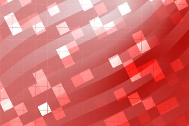 Dijital tasarım ve sanat için uygun geometrik şekiller ve gradyanlarla soyut kırmızı arkaplan