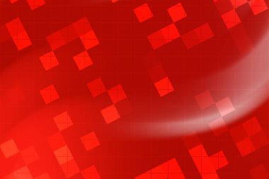 Dijital tasarımlar için uygun geometrik şekiller ve pürüzsüz gradyanlarla soyut kırmızı arkaplan