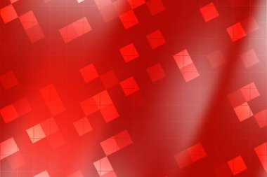 Geometrik şekilli soyut kırmızı arkaplan dinamik ve canlı bir desen oluşturuyor