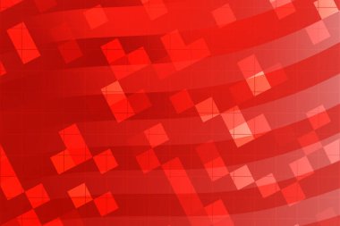 Geometrik şekilli soyut kırmızı arkaplan canlı ve dinamik bir görsel etki yaratır