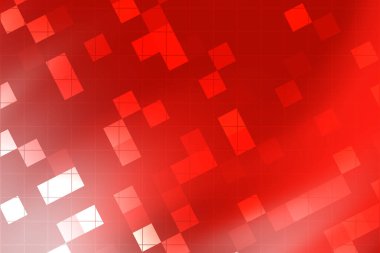 Geometrik şekilli soyut kırmızı arkaplan tasarım kullanımı için canlı, dinamik bir model oluşturuyor