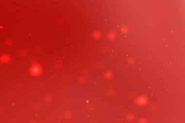 Soyut kırmızı arkaplan yumuşak parlayan bokeh ışıkları ile sıcak, şenlikli bir atmosfer yaratıyor.