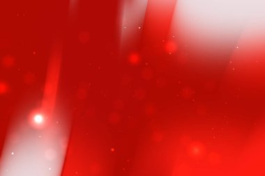 Yumuşak eğimli ve ışıldayan parçacıkları olan soyut kırmızı zemin, canlı bir atmosfer yaratıyor.