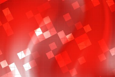 Yumuşak dalgalı ve geometrik şekilli soyut kırmızı arkaplan tasarım ve dijital sanat için uygundur