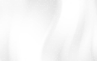 Yumuşak kıvrımlı ve ince noktalı soyut beyaz arkaplan, minimalist tasarım projeleri için ideal