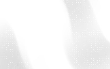 Yumuşak eğrili soyut beyaz arkaplan ve ince noktalı desenler, modern tasarım projeleri için ideal