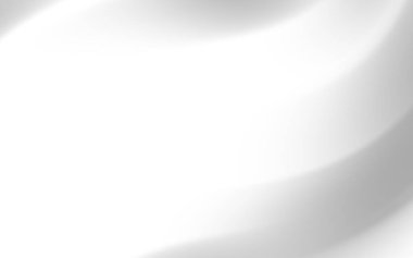Tasarım kullanımı için pürüzsüz eğimlere sahip soyut beyaz ve gri dalga deseni arkaplanı