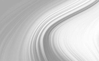 Düzgün kıvrımlı soyut gri dalga deseni hareket ve derinlik hissi yaratıyor