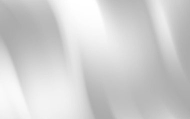 Yumuşak eğrileri olan soyut akıcı beyaz kumaş arka planı, zarif tasarımlar ve dokular için ideal