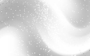 Yumuşak dalgalar ve dağınık ışık parçacıkları ile soyut beyaz ve gri arkaplan, tasarım kullanımı için ideal