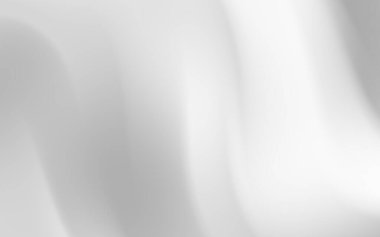 Yumuşak eğriler ve gradyanlarla soyut akan beyaz kumaş arka planı, tasarım projeleri için ideal