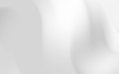 Çağdaş tasarım projeleri için ideal, pürüzsüz eğrileri olan soyut akış beyaz ve gri arkaplan