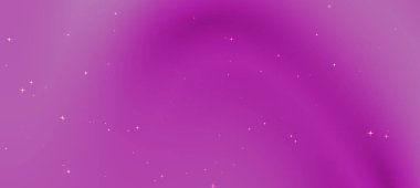 Parlayan yıldızlarla dolu canlı, mor soyut bir arkaplan tasarımlar için rüya gibi bir atmosfer yaratıyor.