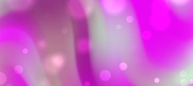 Canlı pembe ve mor kıvrımlı, yumuşak bokeh ışıklarının oluşturduğu soyut arka plan rüya gibi bir etki yaratıyor.