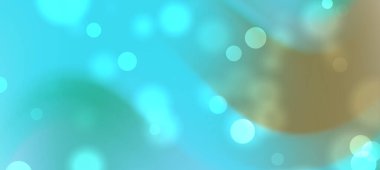 Mavi ve yeşil tonlarında yumuşak bokeh ışıkları olan soyut bir arka plan, rüya gibi bir atmosfer yaratıyor.