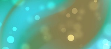 Turkuazda yumuşak bokeh ışıkları ve altın sarısı renkleri olan soyut bir arka plan, sakin bir atmosfer yaratıyor.