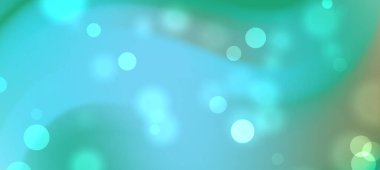 Mavi ve yeşilin değişik tonlarında yumuşak bokeh ışıkları olan soyut arka plan, sakin bir atmosfer yaratıyor.