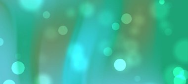 Tasarım kullanımı için parlayan bokeh ışıkları içeren yumuşak yeşil ve mavi dalgalı soyut arkaplan