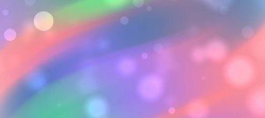 Yumuşak bokeh efektleri ve pürüzsüz akış çizgileri olan soyut renkli arkaplan, tasarım için ideal