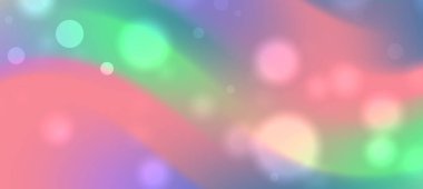 Yumuşak eğimli ve bulanık daireli soyut renkli arkaplan, yaratıcı tasarımlar için ideal