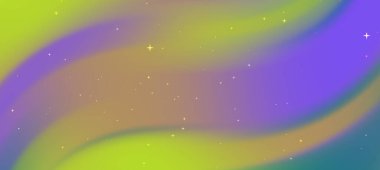 Girdap desenleri olan soyut renkli arkaplan, canlı renkler ve ışıldayan yıldızlar.