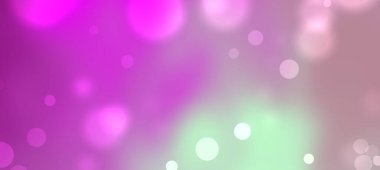 Pembe, mor ve yeşil renkli soyut renkli bokeh arka planı rüya gibi bir atmosfer yaratıyor.