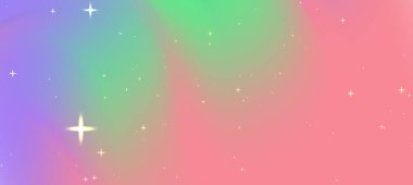 Yaratıcı kullanım için rüya gibi bir atmosfer yaratan yıldızlı soyut renk eğimli arkaplan