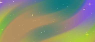 Yıldızlı soyut renkli arkaplan tasarım kullanımı için rüya gibi bir atmosfer yaratıyor