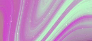 Girdap rengi ve ışıldayan yıldızlı soyut kozmik arkaplan, dijital sanata uygun.