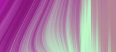 Dijital sanat ve tasarım için uygun mor ve yeşil renklere sahip soyut akış eğrisi arkaplanı