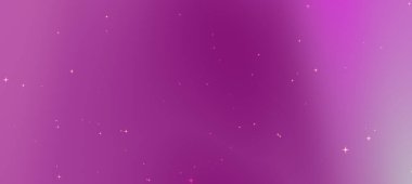 Pembe ve mor renklere sahip soyut eğimli arkaplan, rüya gibi bir etki için dağınık yıldızlar içerir.