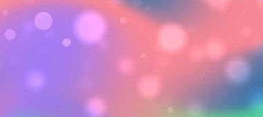Pastel renklerde yumuşak bokeh daireleri olan soyut gradyan arkaplan, tasarım projeleri için ideal