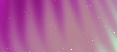Yumuşak pembe ve mor renklere sahip soyut gradyan arkaplan, tasarım için ışıldayan yıldızların yer aldığı
