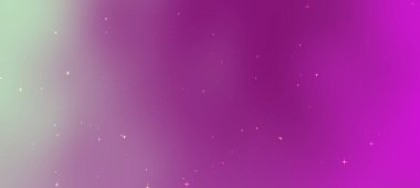 Yumuşak mor ve yeşil renklere sahip soyut eğimli arkaplan, ince parlak yıldızların yer aldığı