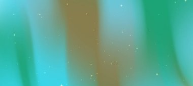 Yumuşak deniz mavisi ve kahverengi dalgalı soyut eğimli arkaplan, dağınık yıldızlar rüya gibi bir etki yaratıyor