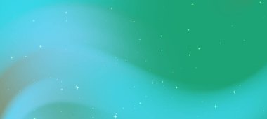 Yumuşak dalgalar ve yıldızlarla soyut bir gradyan arkaplan, tasarım kullanımı için sakin bir atmosfer yaratır