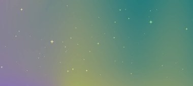 Yıldızların oluşturduğu soyut eğimli arkaplan yaratıcı tasarımlar için rüya gibi bir atmosfer yaratıyor